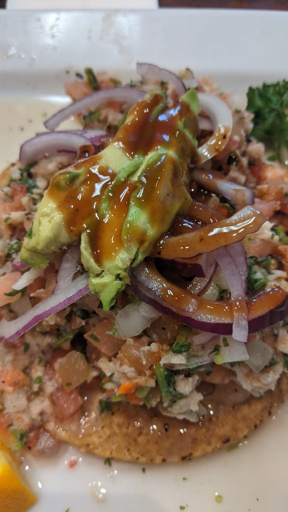 Tostada De Ceviche De Pescado
